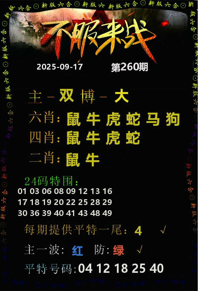 不服来战 第260期