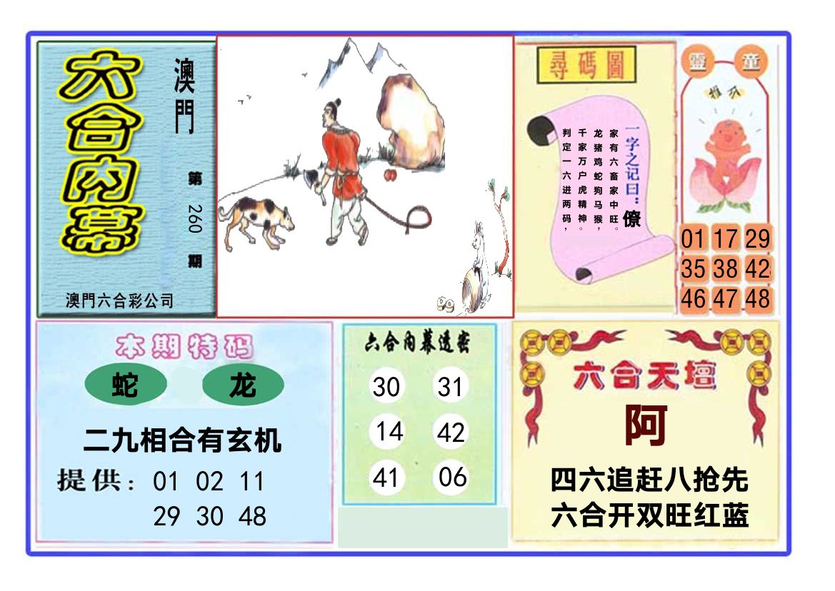 六合内幕 第260期