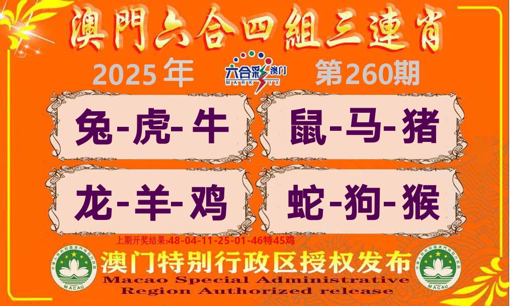 六合三连肖 第260期
