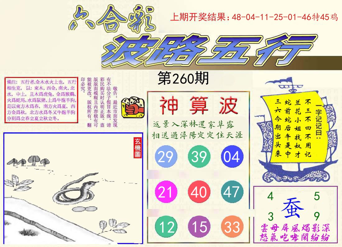 波路五行 第260期