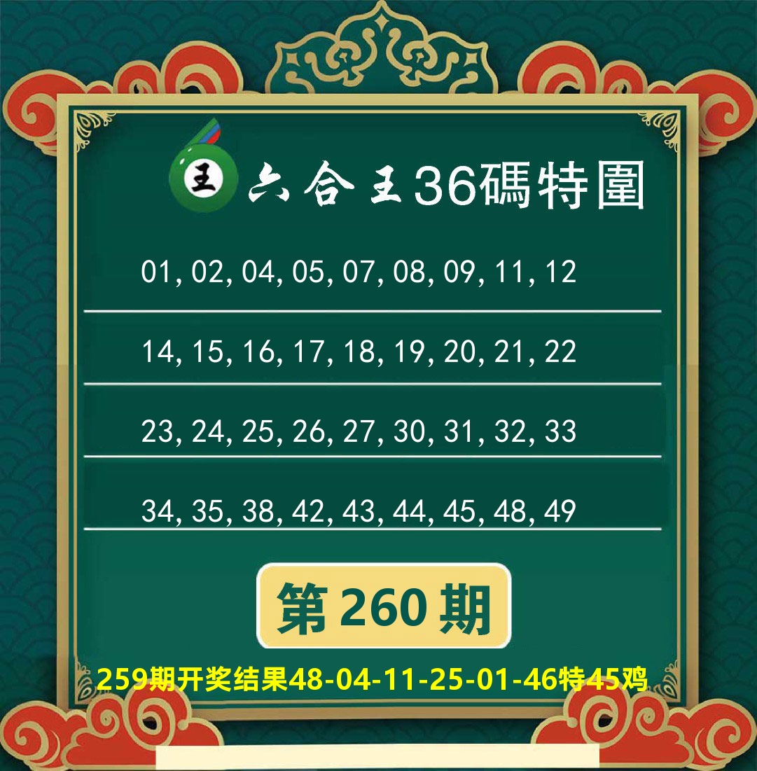 澳门特码王B 第260期