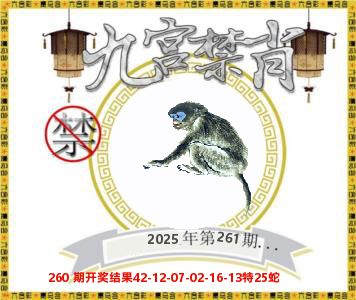 九宫禁肖 第261期