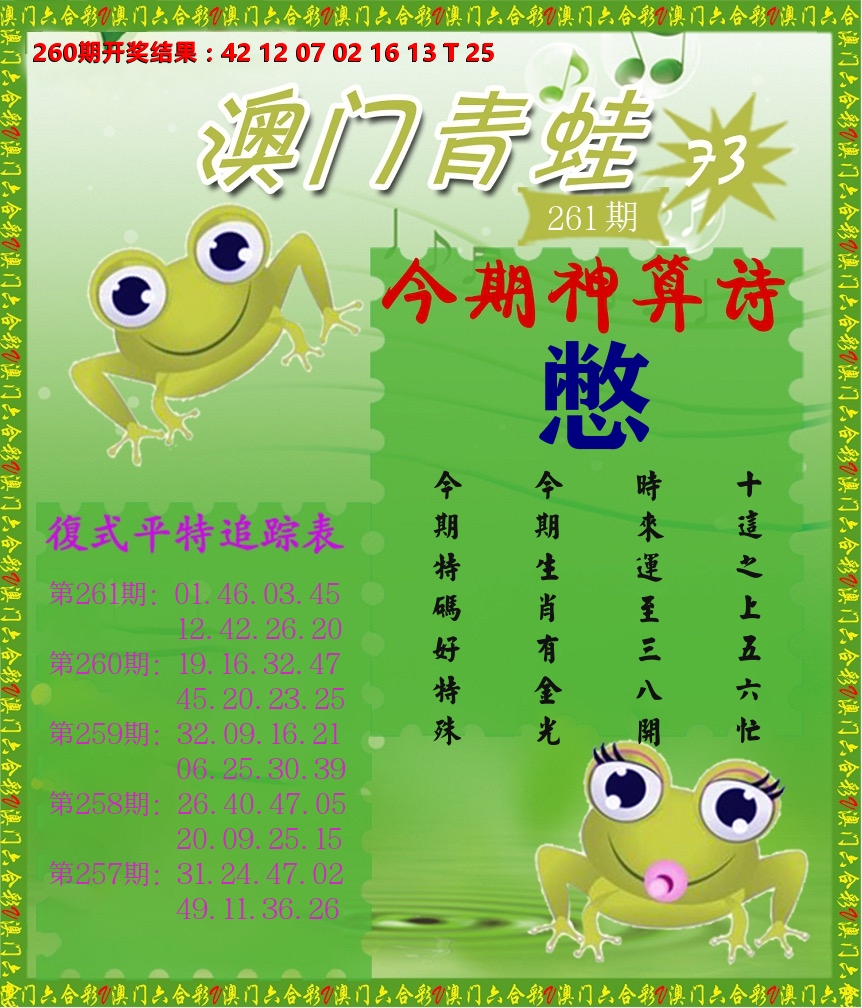 青蛙系列73 第261期