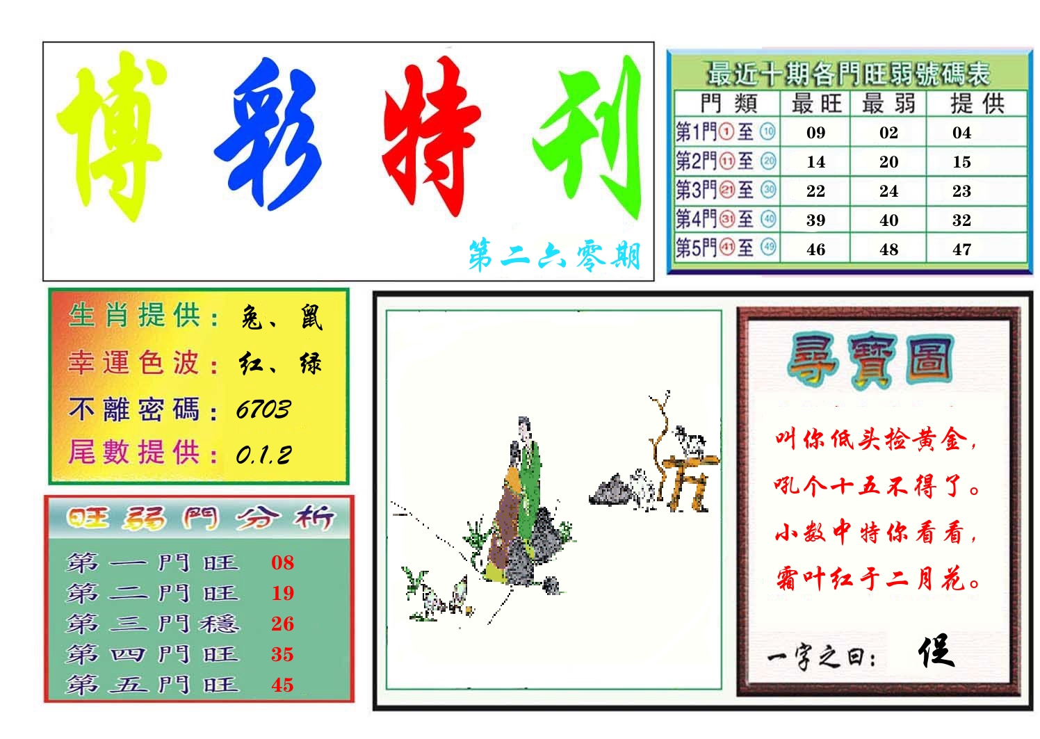 博彩特刊 第261期