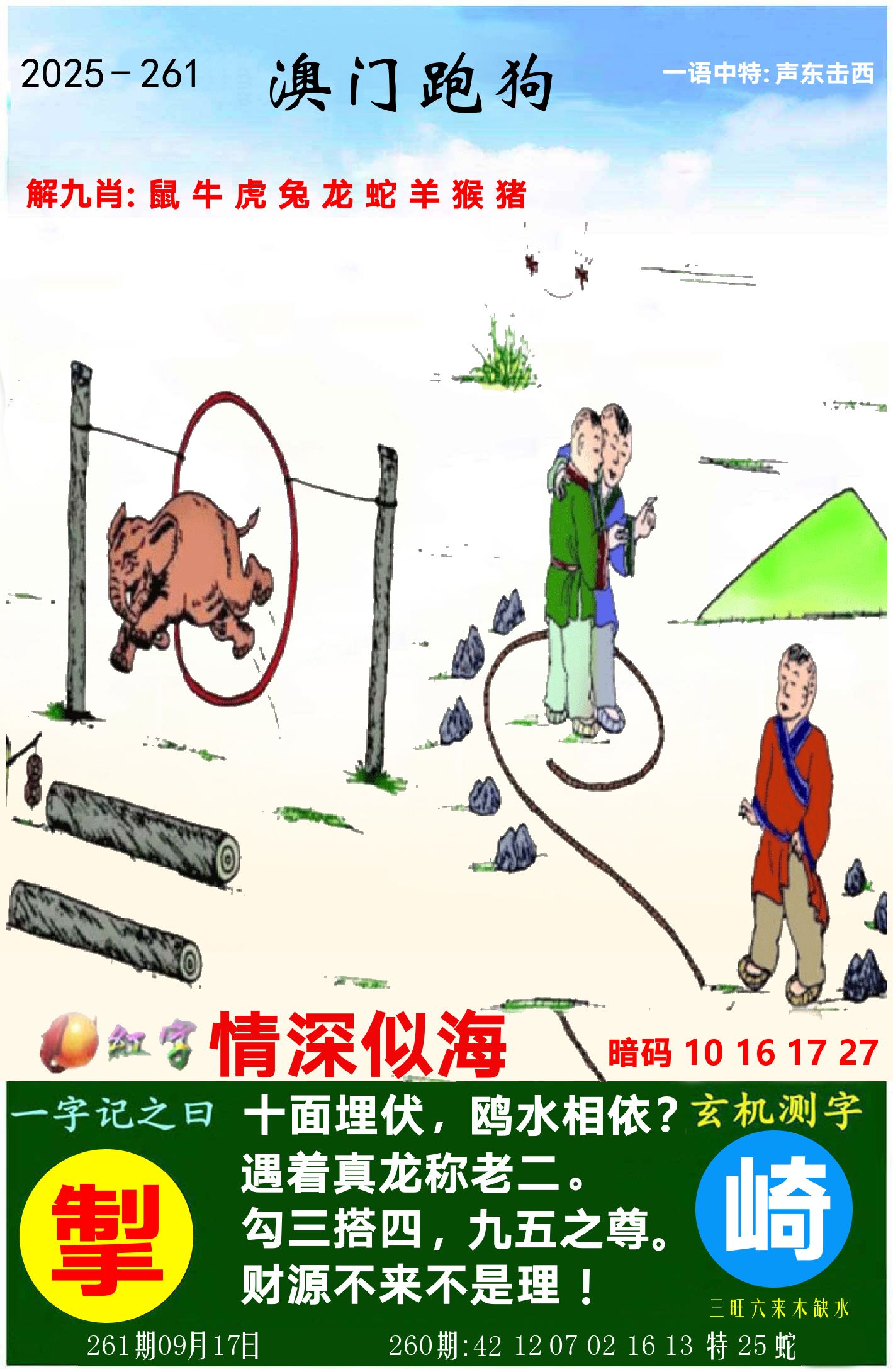澳门跑狗图 第261期