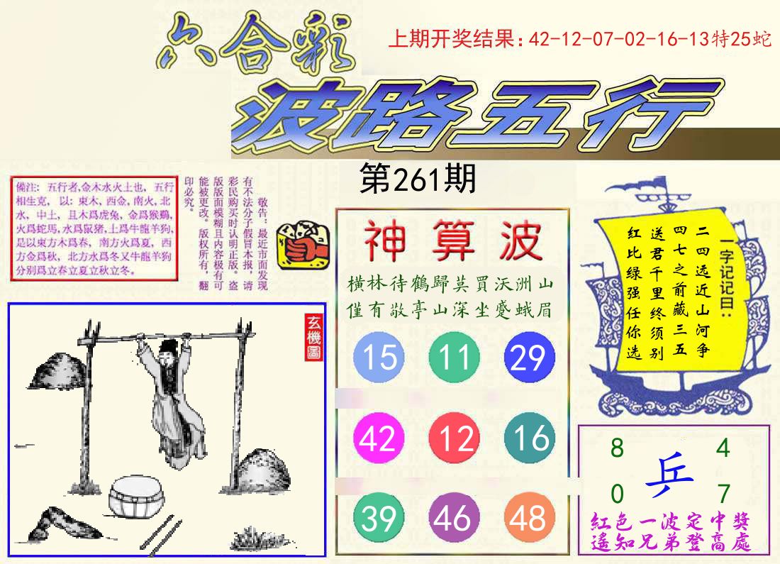 波路五行 第261期
