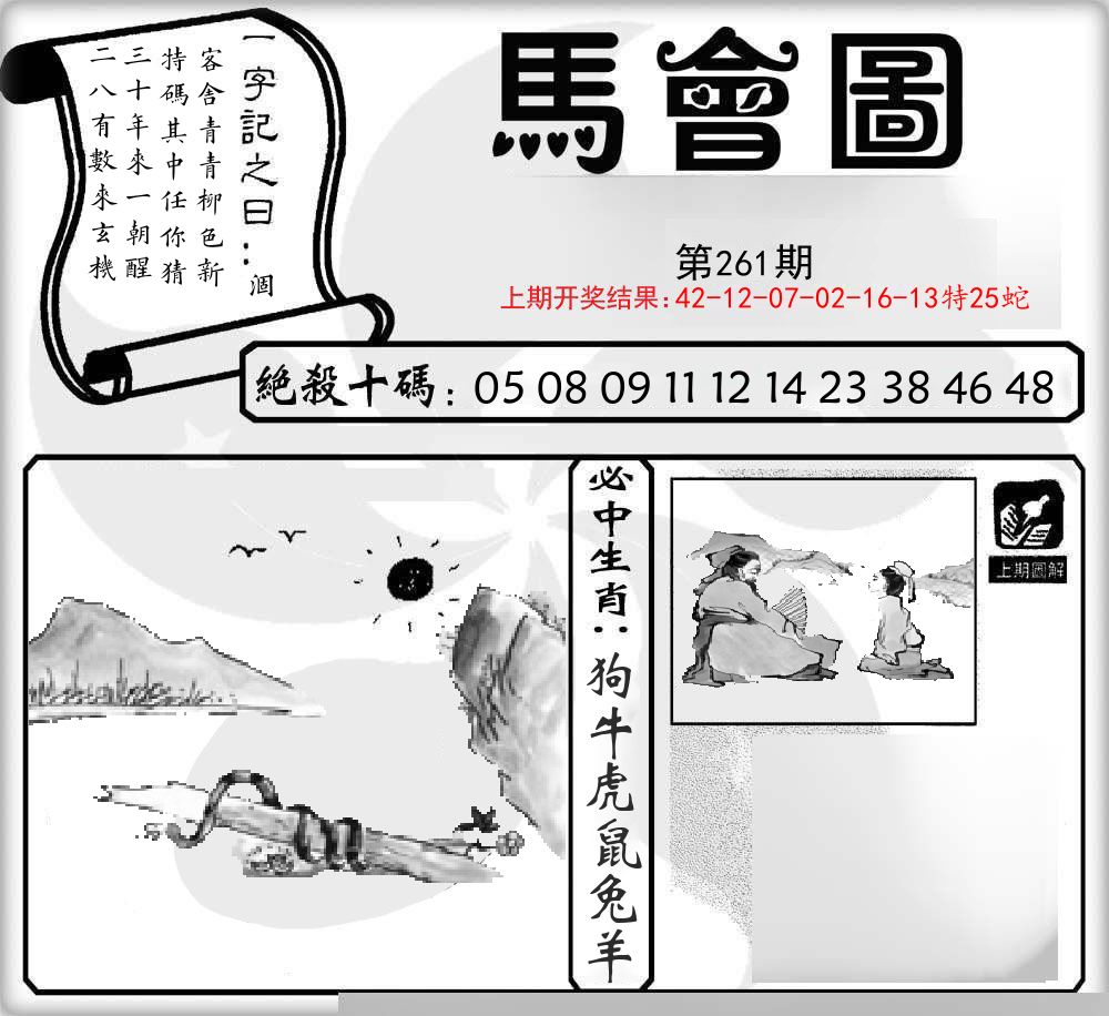 马会图 第261期