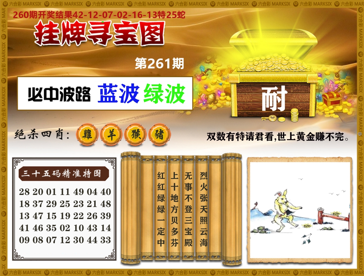 澳门挂牌寻宝 第261期