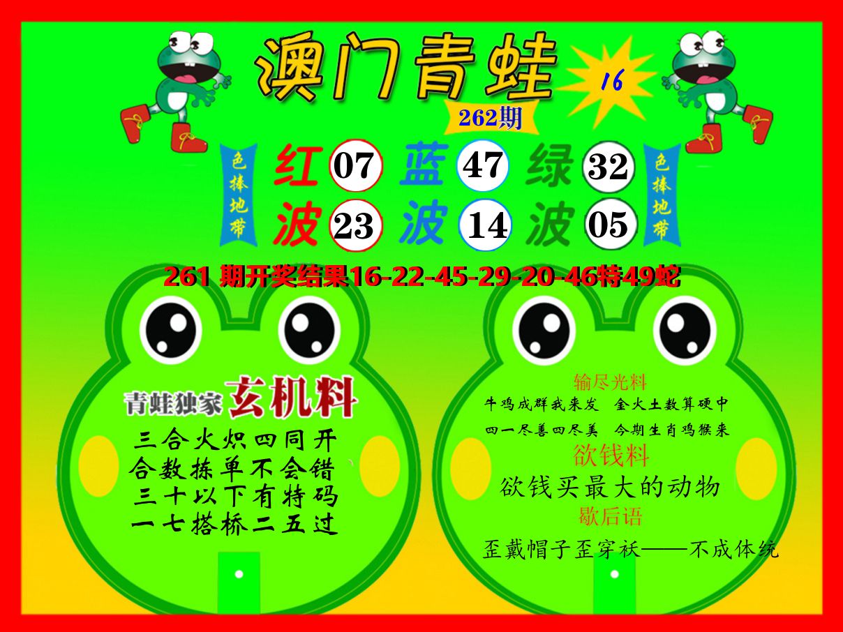 青蛙系列16 第262期