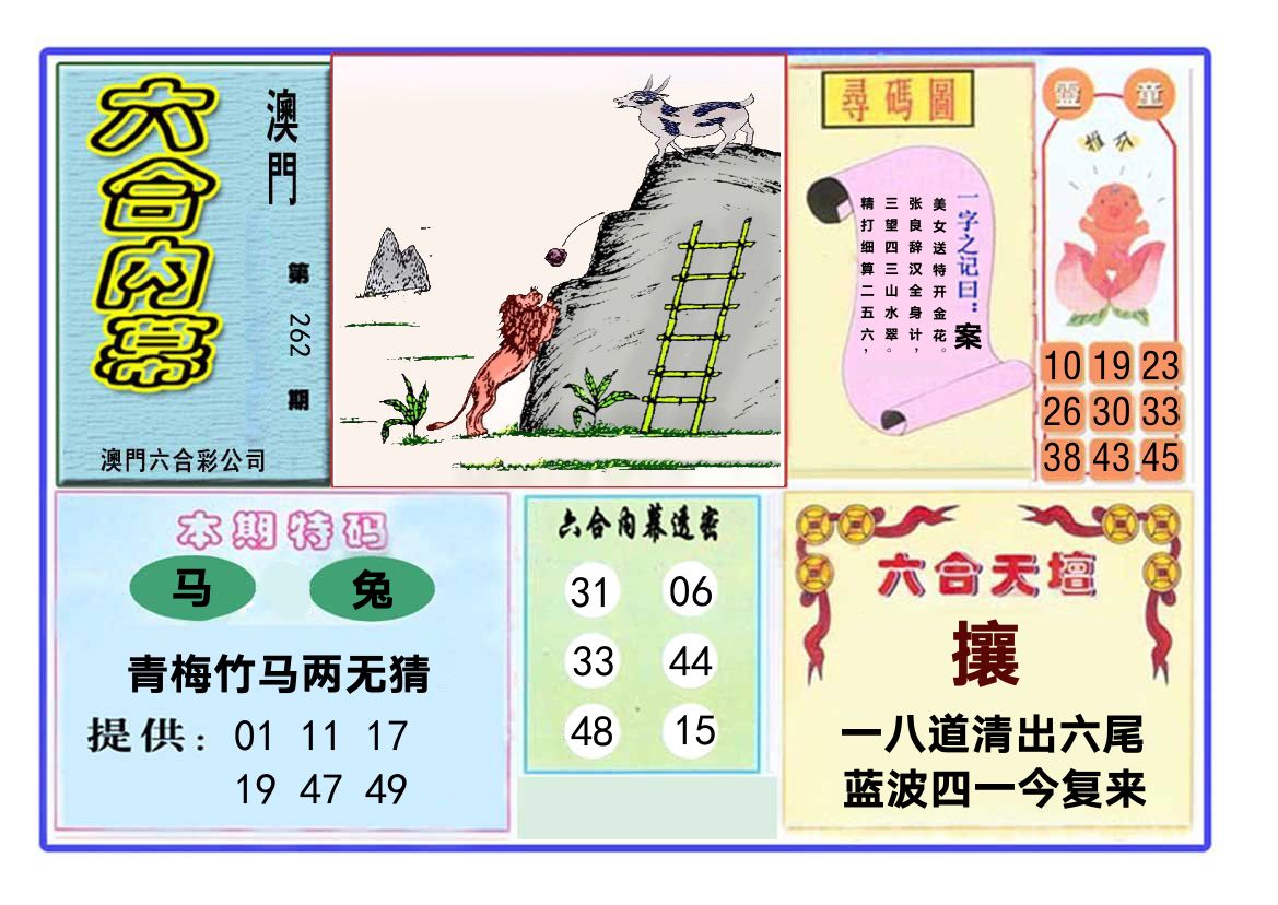 六合内幕 第262期