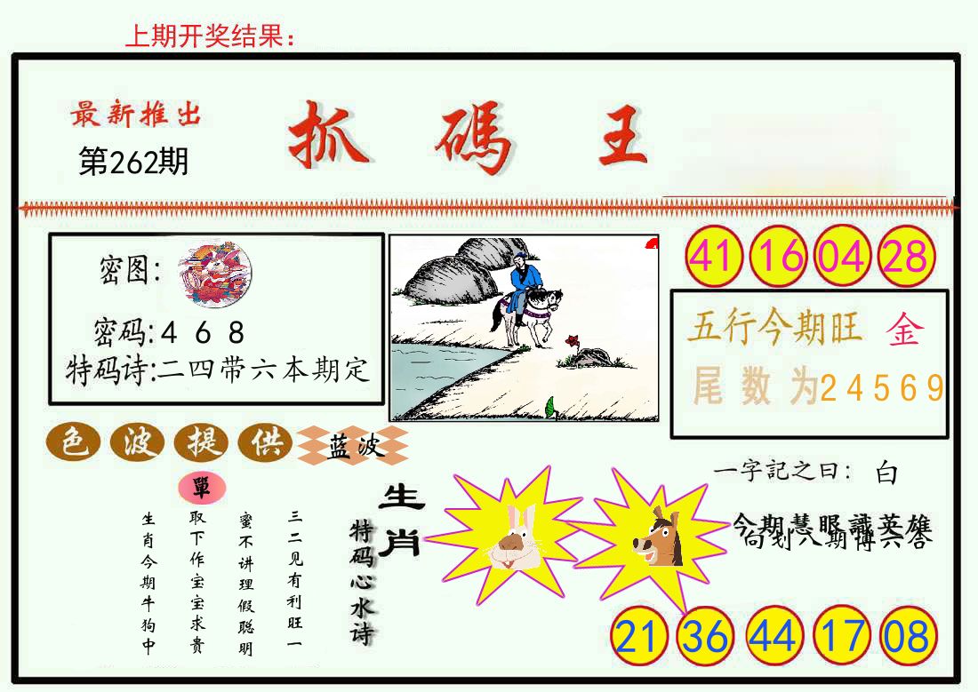 最新抓码王 第262期