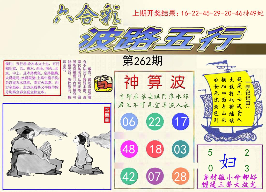 波路五行 第262期