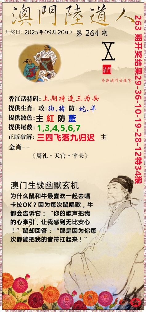 澳门陆道人 第264期
