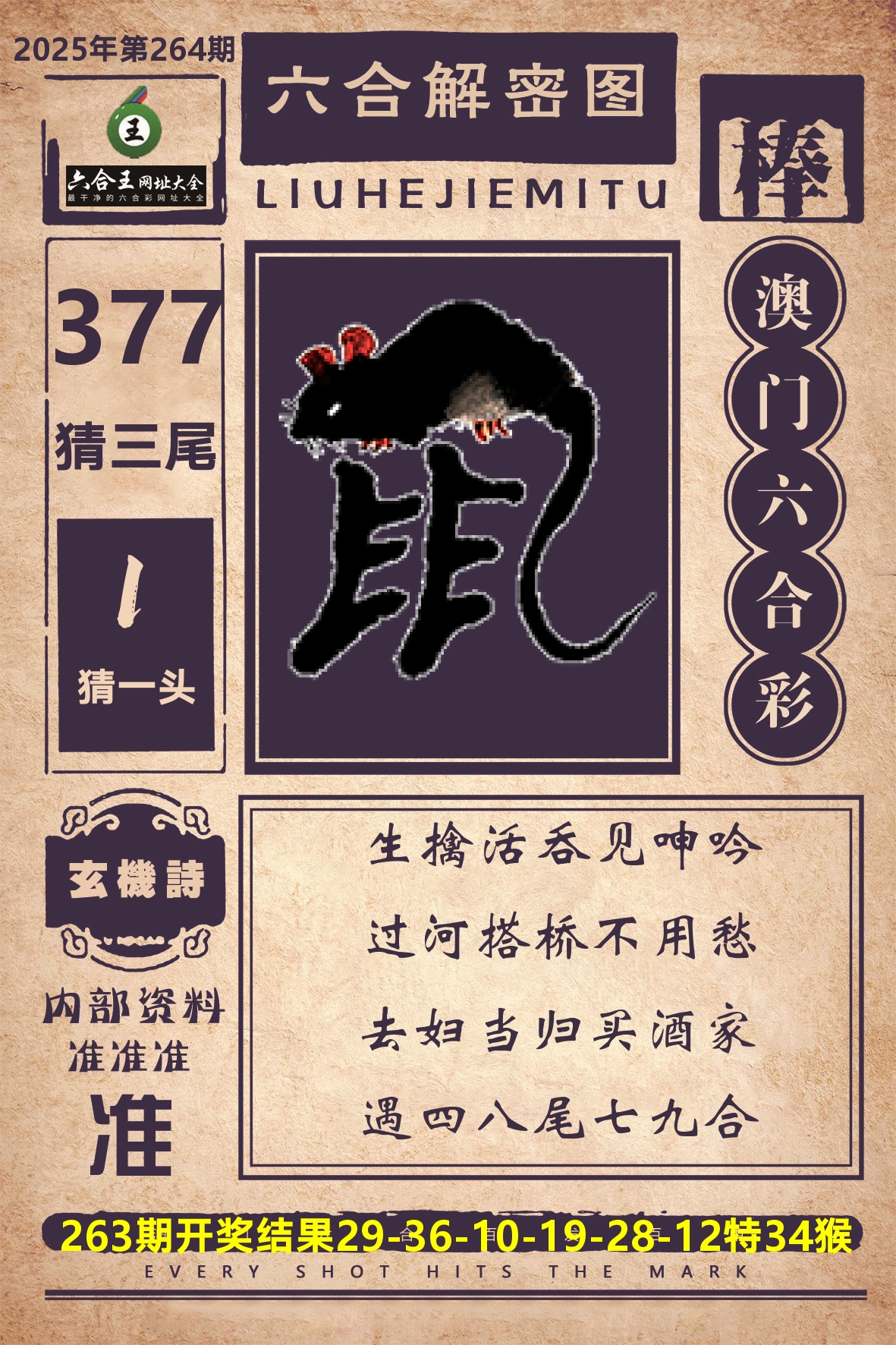 六合王六合解密 第264期