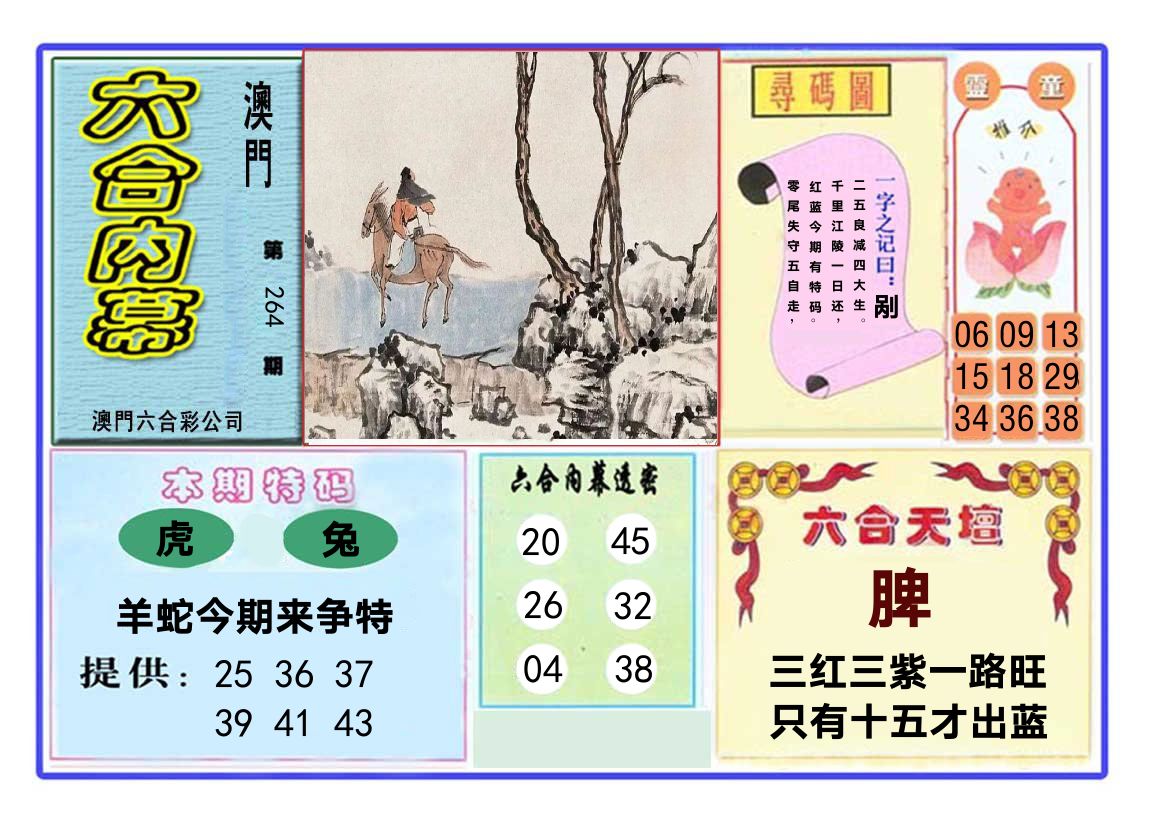 六合内幕 第264期