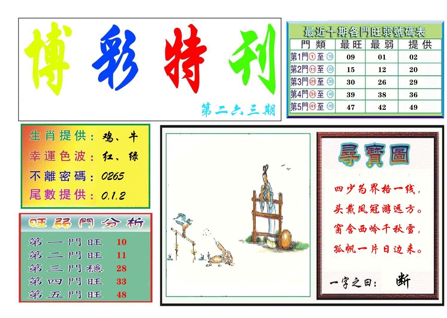 博彩特刊 第264期