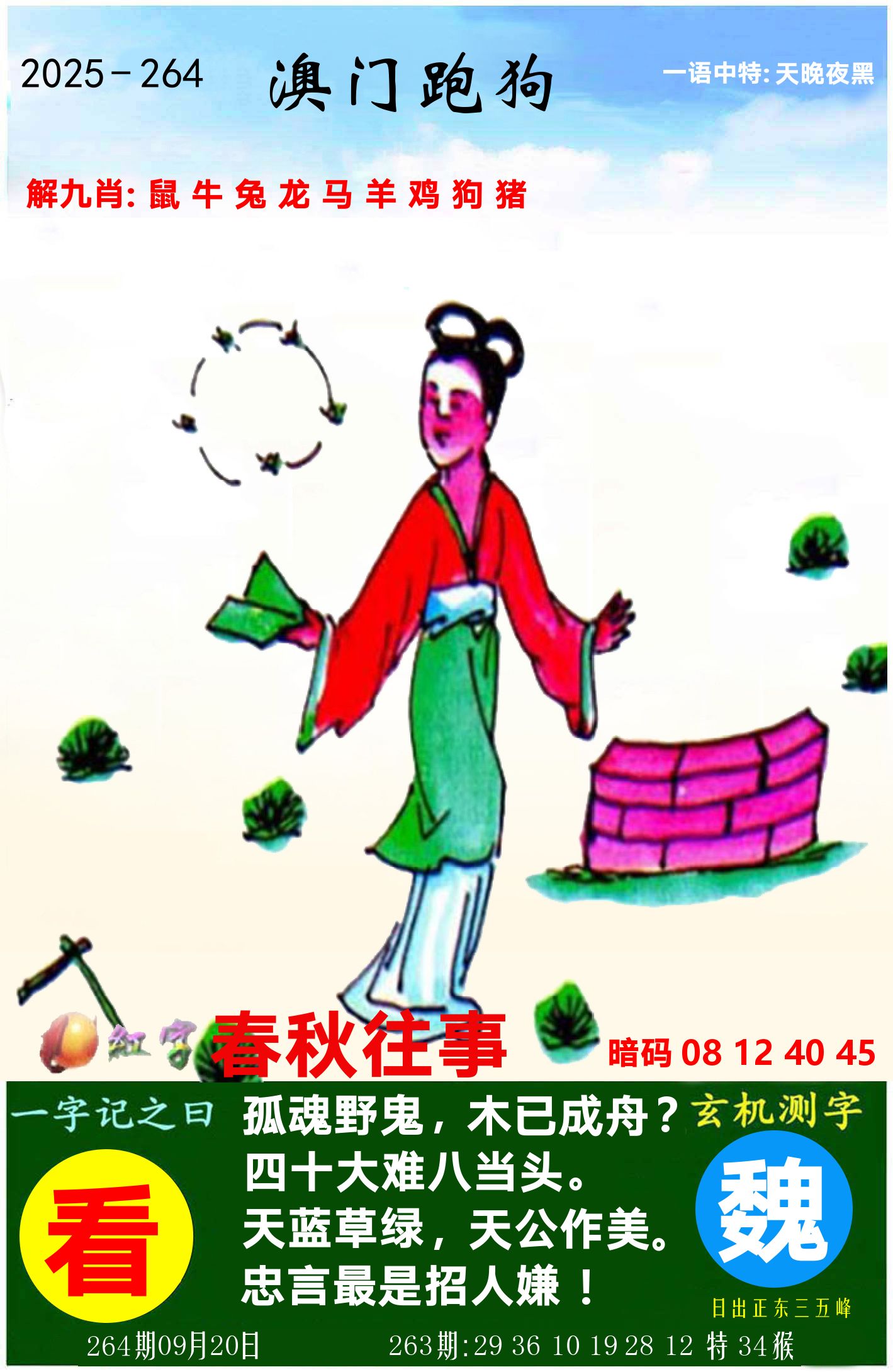 澳门跑狗图 第264期