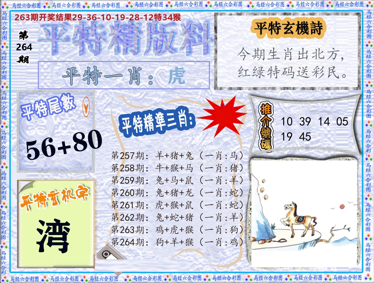 平特精版料 第264期