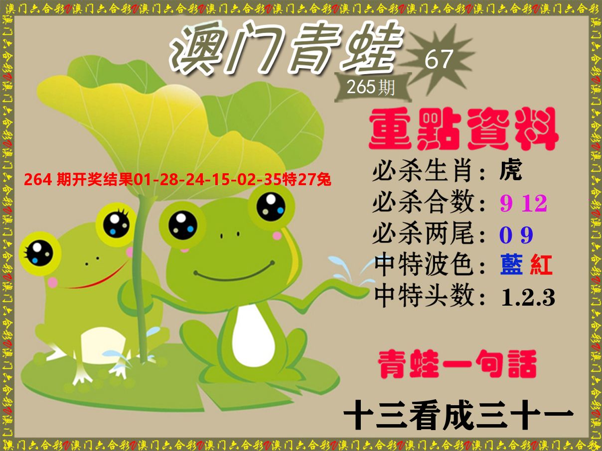 青蛙系列67 第265期