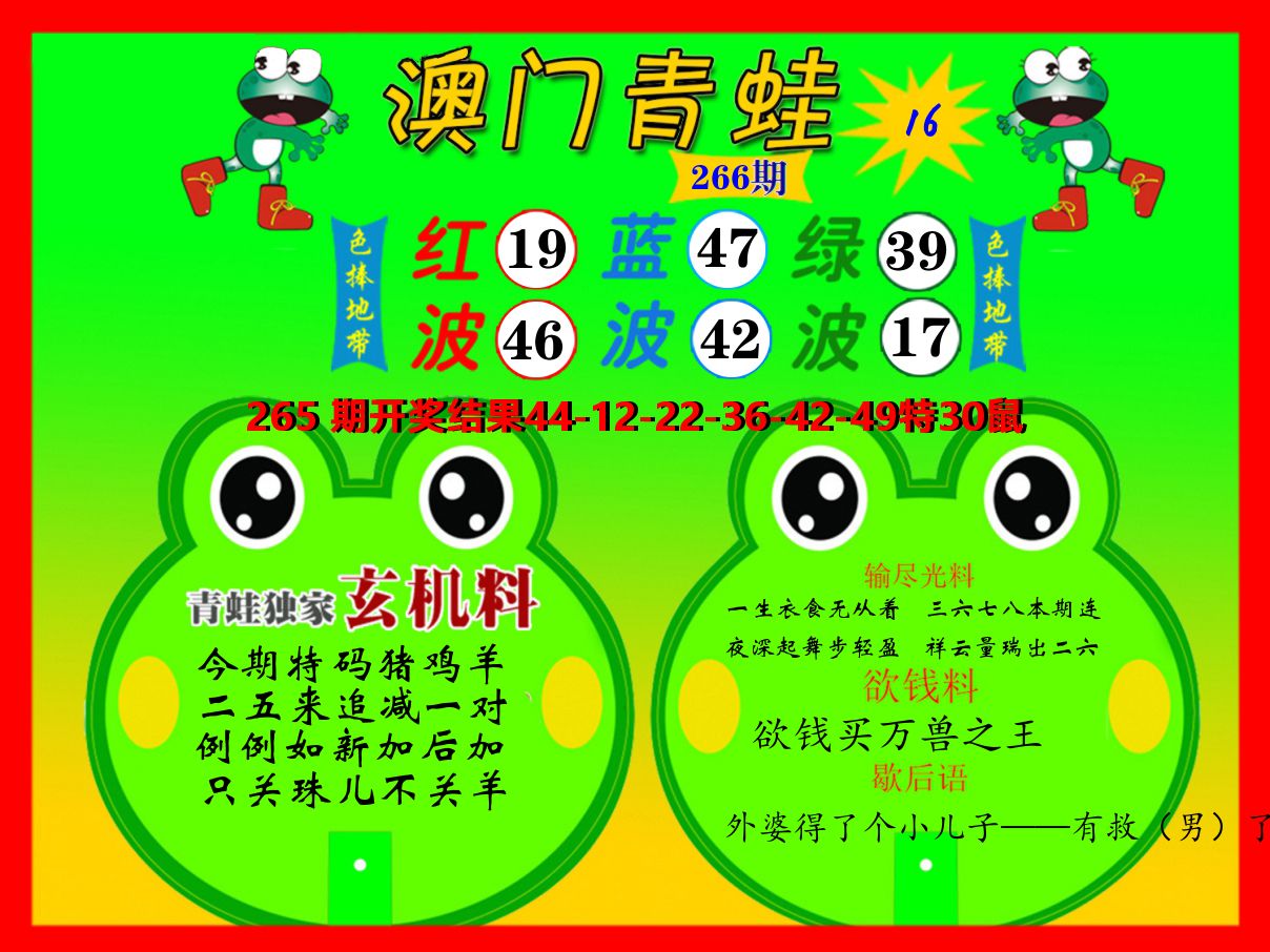 青蛙系列16 第266期