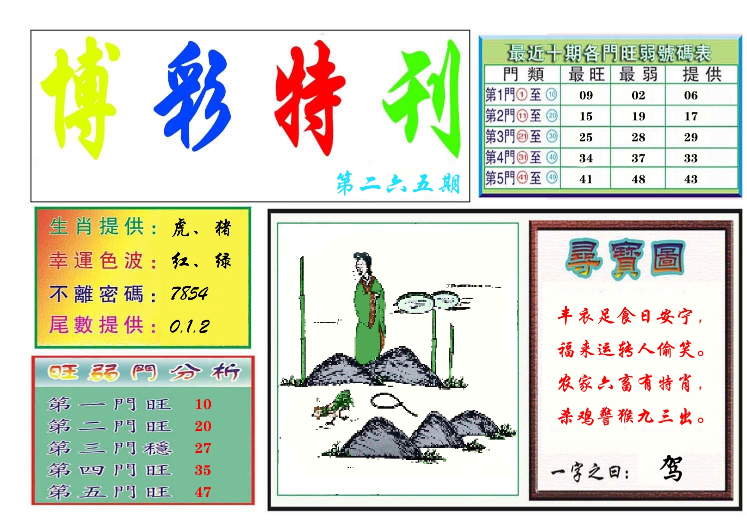 博彩特刊 第266期