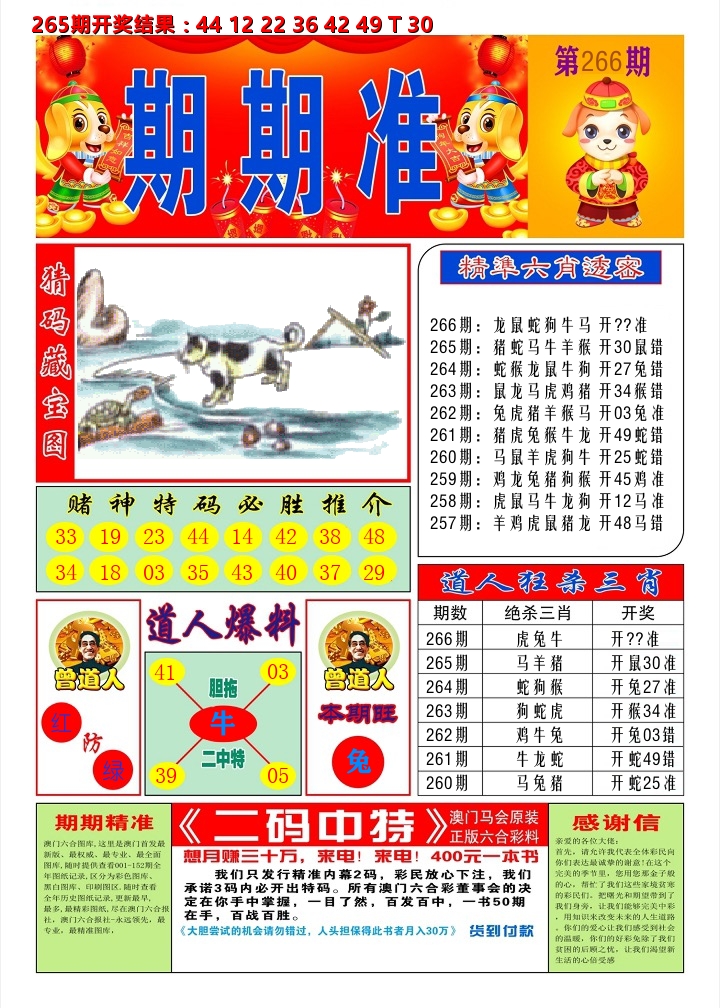 澳门期期准A 第266期