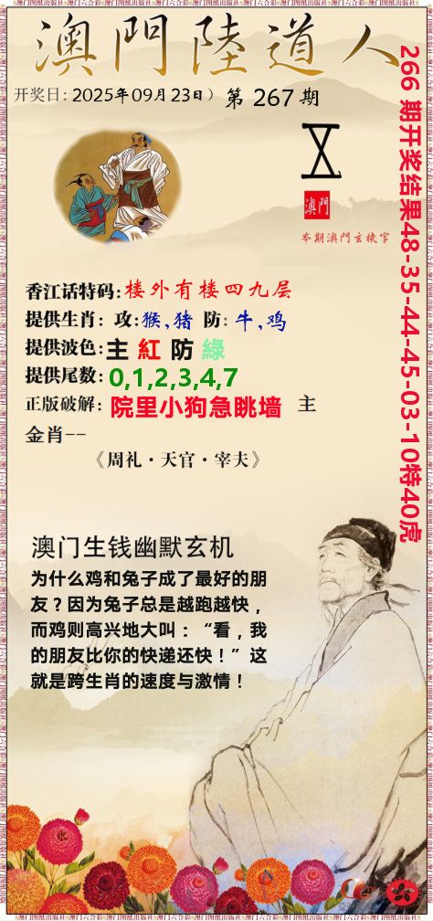 澳门陆道人 第267期