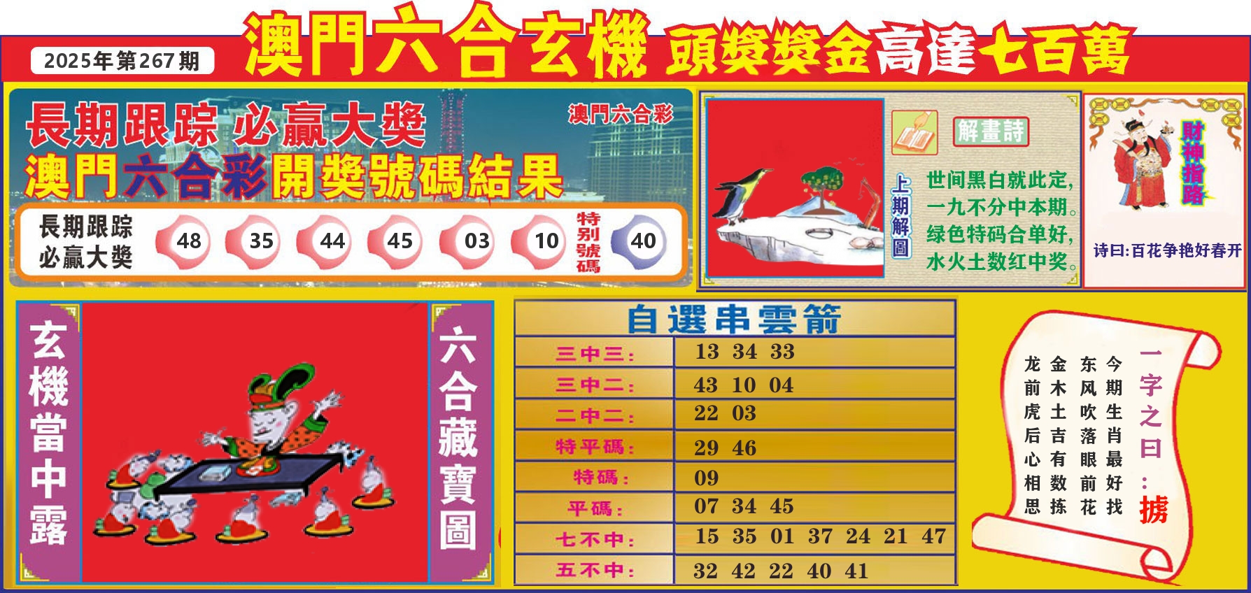 七星彩图C 第267期