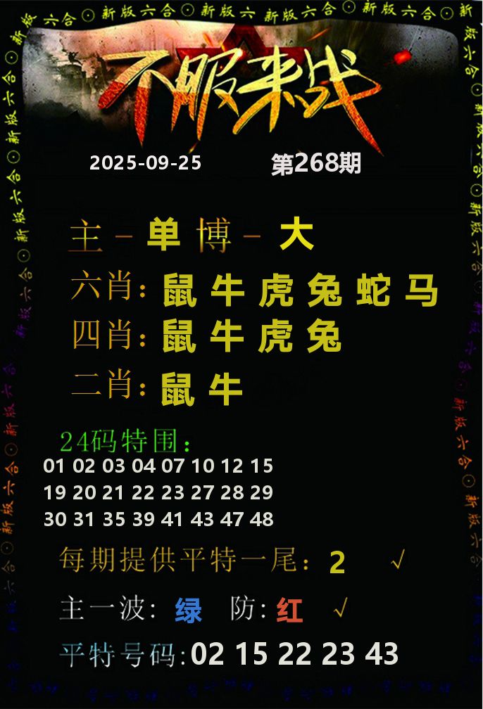不服来战 第268期
