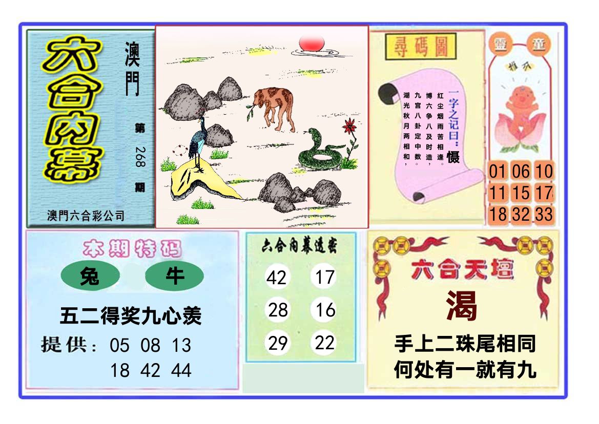 六合内幕 第268期