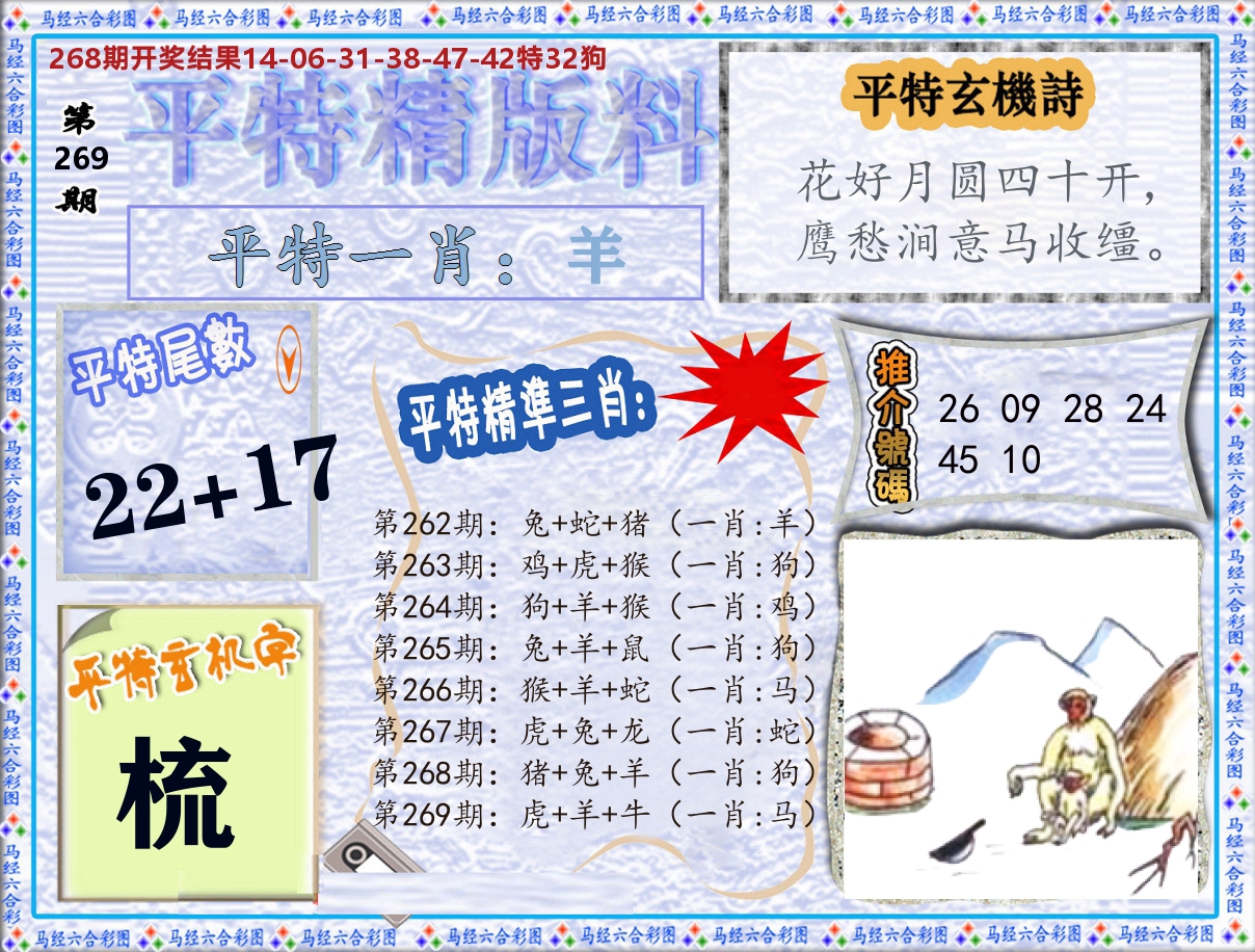 平特精版料 第269期