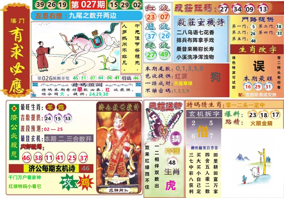 澳门有求必应 第27期