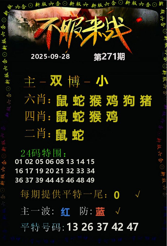 不服来战 第271期