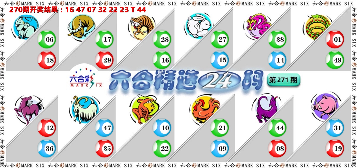 六合精选24码 第271期
