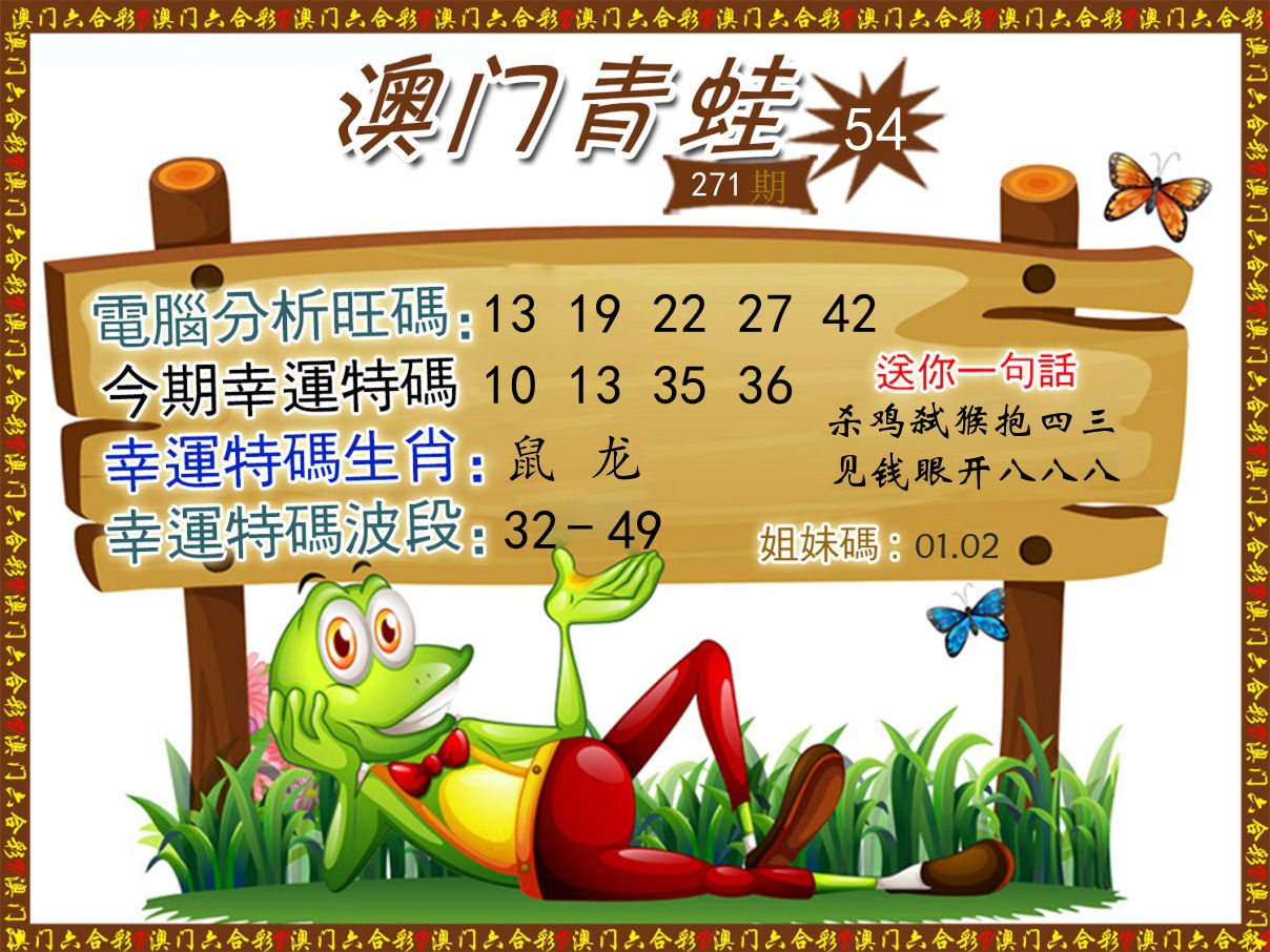 青蛙系列54 第271期