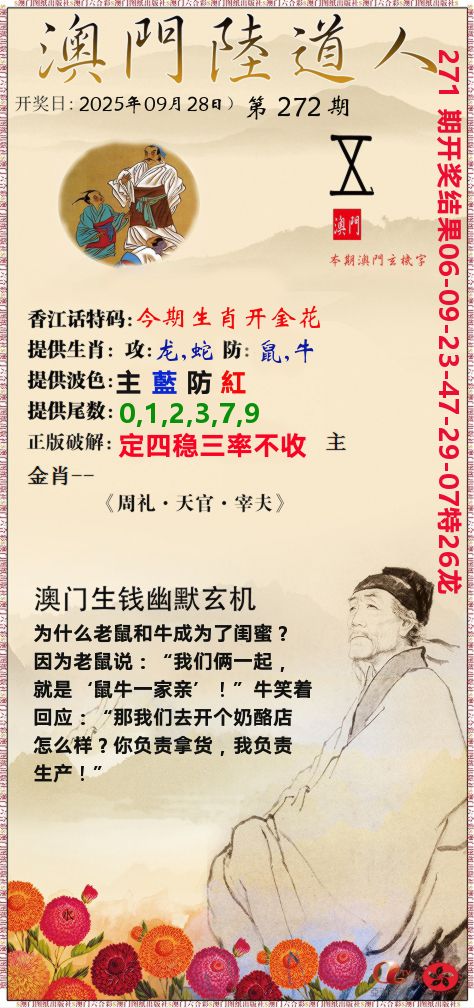 澳门陆道人 第272期
