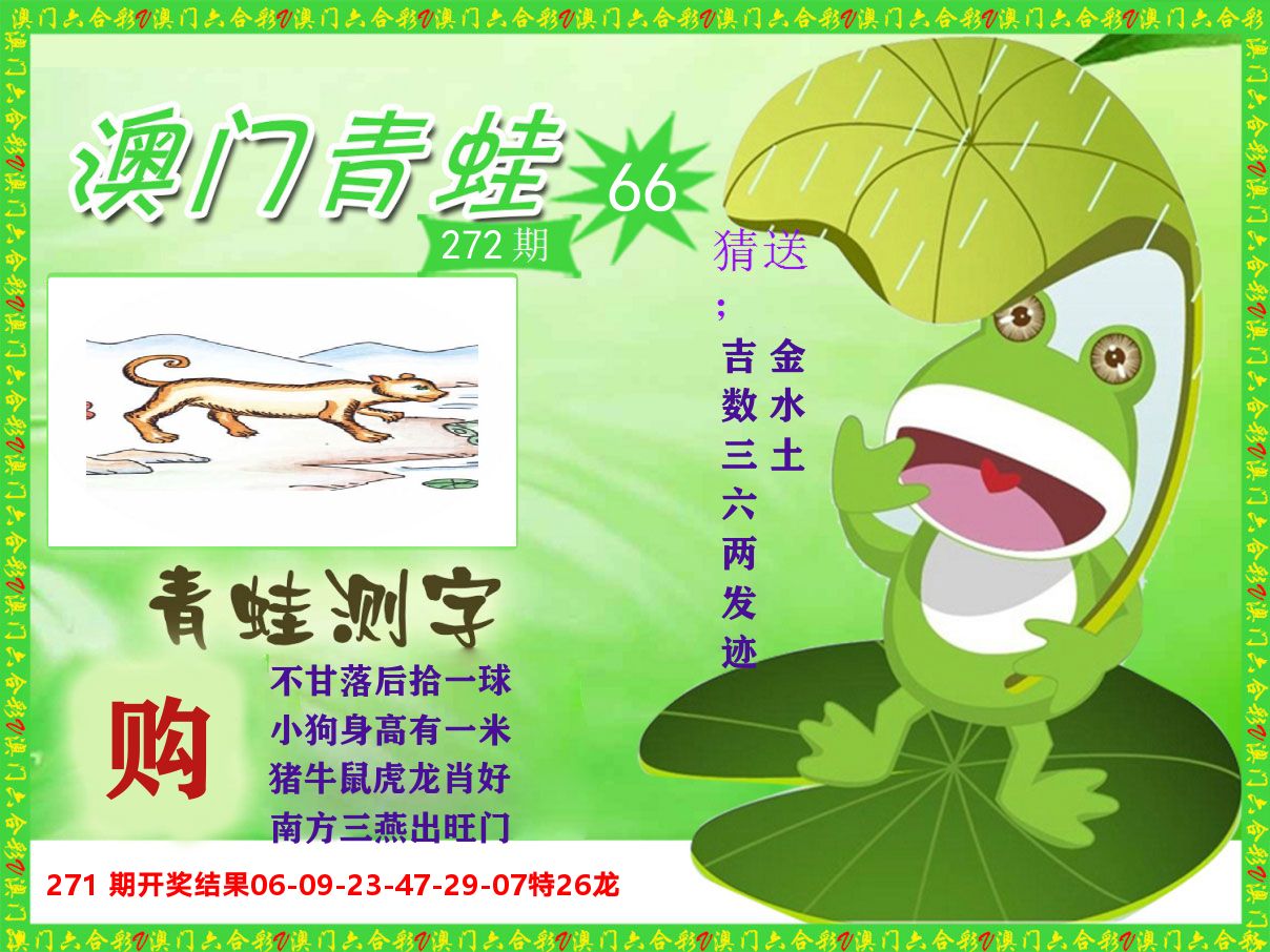 青蛙系列66 第272期