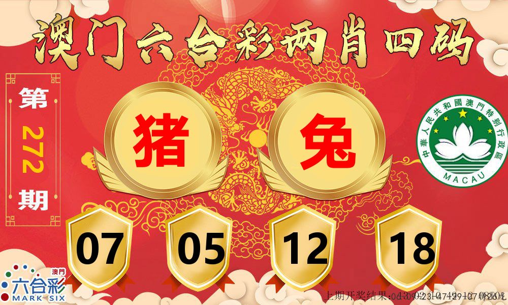 澳门两肖四码 第272期