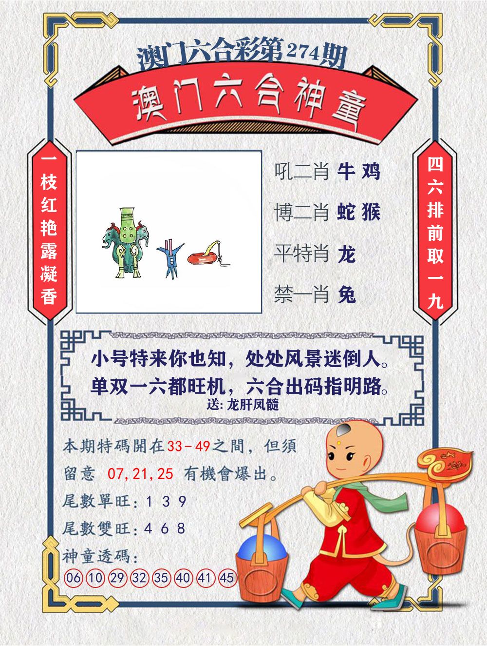 六合神童 第274期