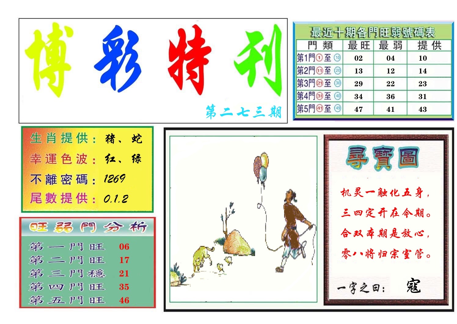 博彩特刊 第274期