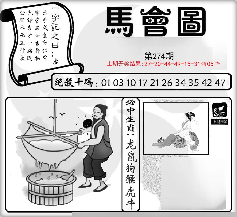 马会图 第274期