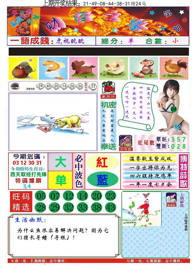 澳门财经宝鉴 第275期