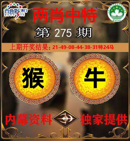 两肖中特 第275期