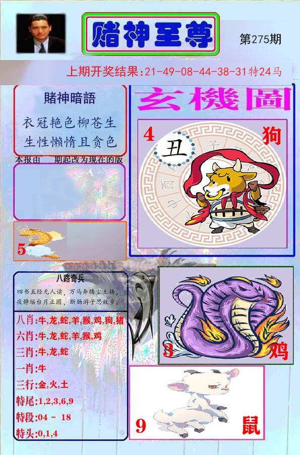 赌神至尊 第275期