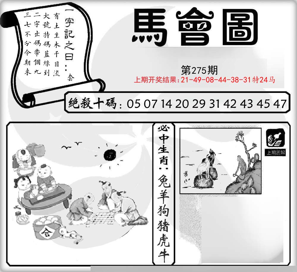 马会图 第275期