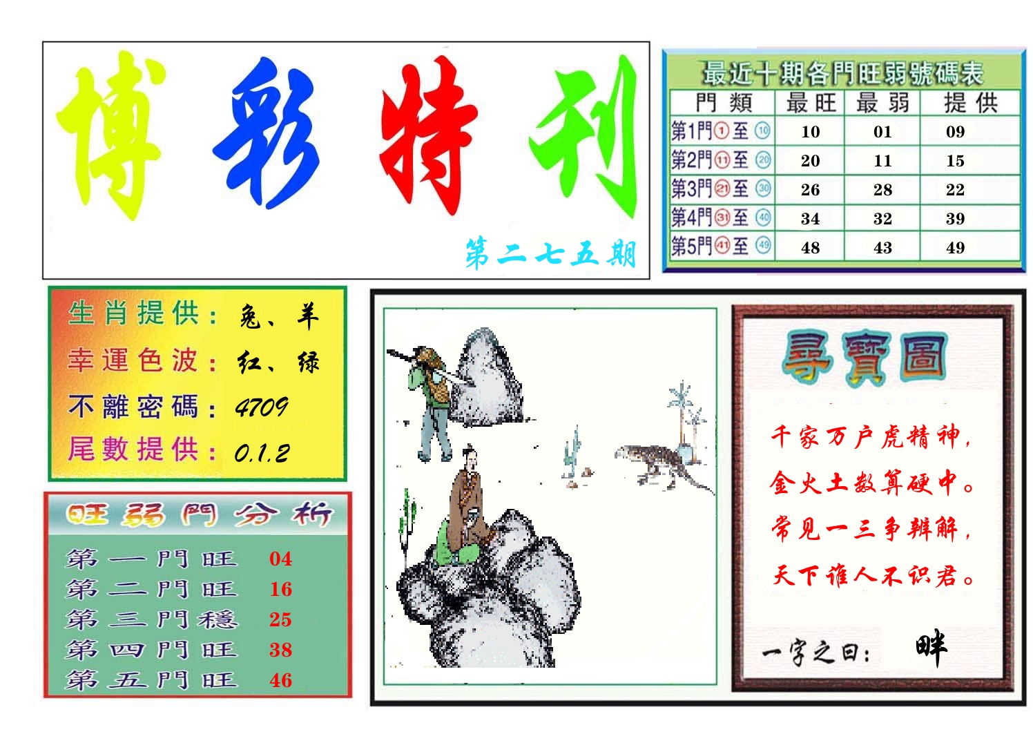 博彩特刊 第276期
