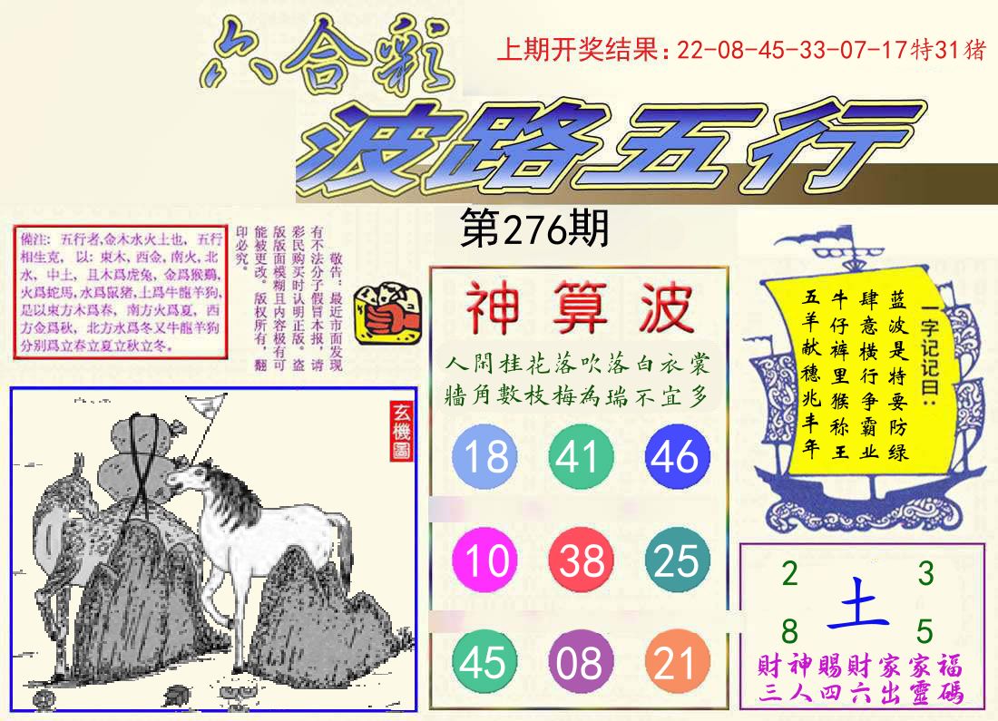 波路五行 第276期