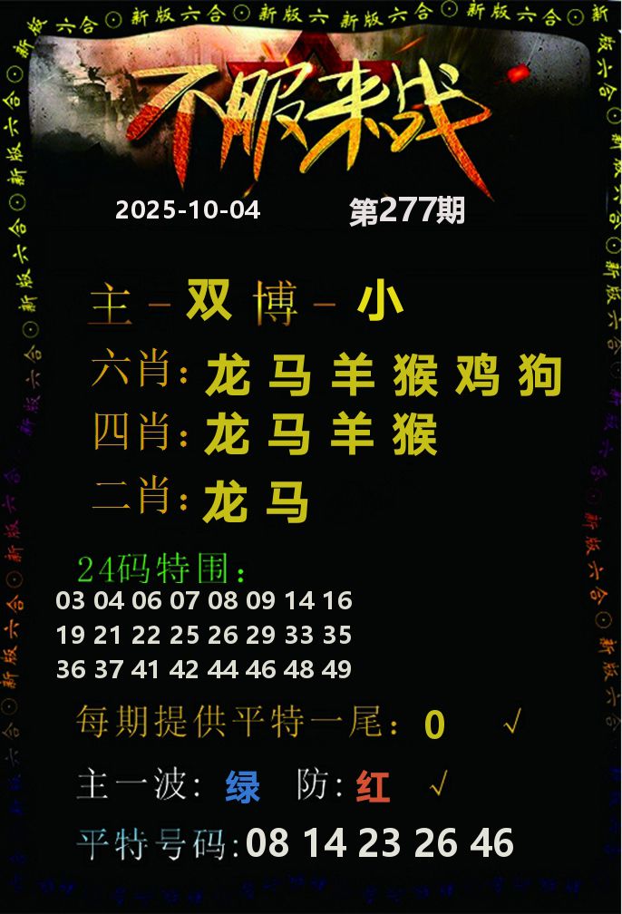 不服来战 第277期