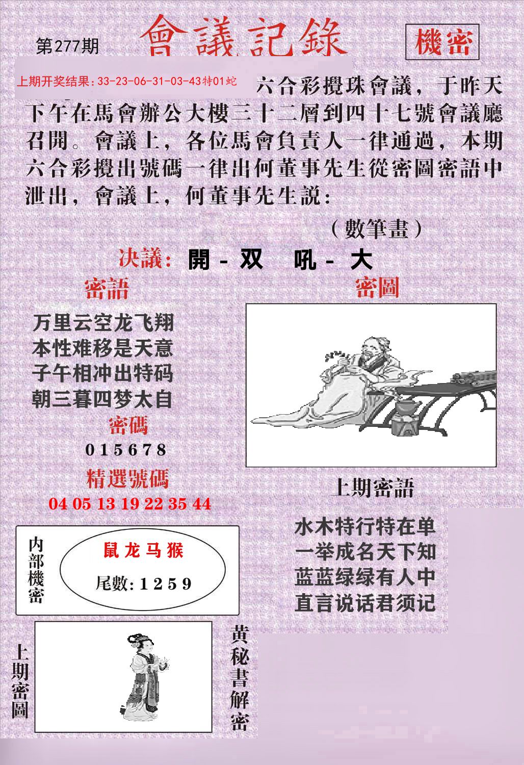 会议记录 第277期