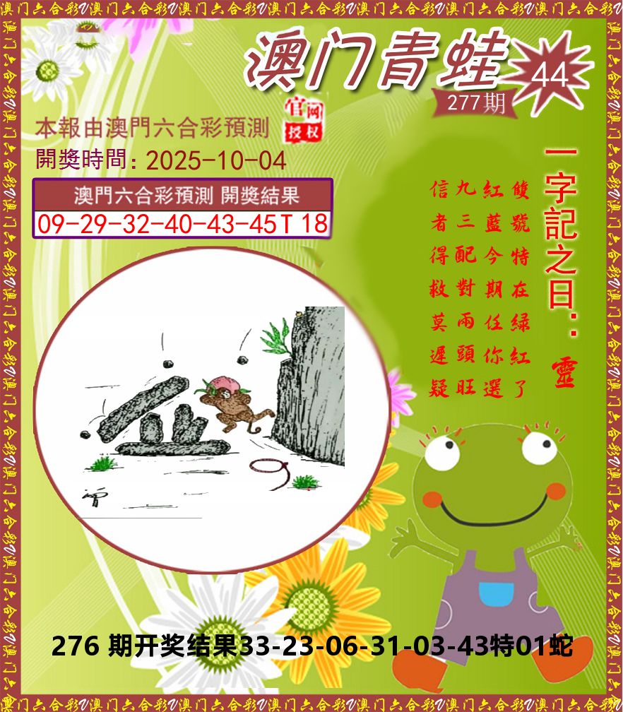 青蛙系列44 第277期